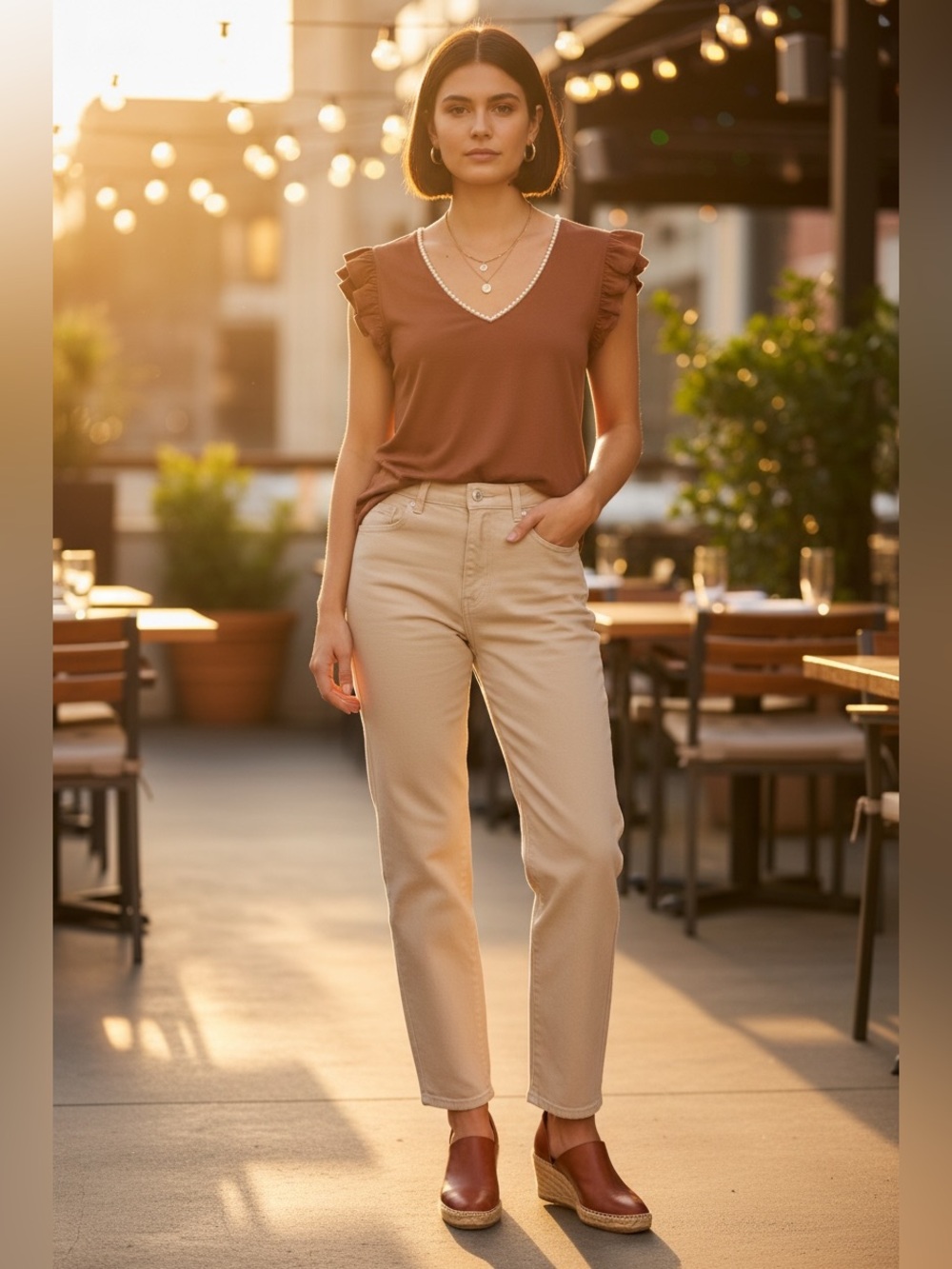 Marc New York Chicory Coffee top nwt